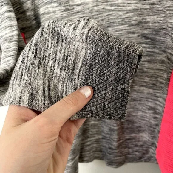Victoria's Secret PINK gray neon pink crewneck sweater casual women size medium - Picture 5 of 8